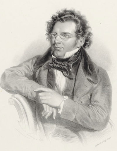 Franz Schubert, lithographie d’Aumont Leroux. Gallica - BnF